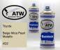 Preview: Toyota, Beige Mica Pearl Metallic, 4Q2: 400ml Sprühdose + 400ml Klarlack - Set, von ATW Autoteile West.